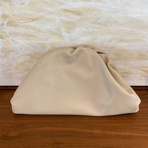 Nude clutch with strap